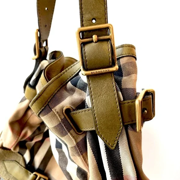 Authentic Burberry  House Check Canvas & Leather Details - Picture 6 of 15